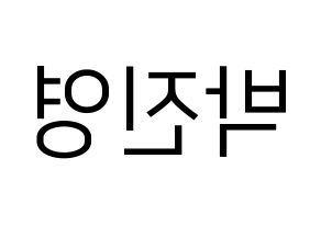 KPOP idol GOT7  진영 (Park Jin-young, Jinyoung) Printable Hangul name fan sign, fanboard resources for LED Reversed