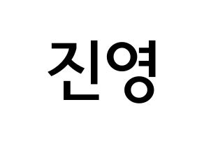 KPOP idol GOT7  진영 (Park Jin-young, Jinyoung) Printable Hangul name Fansign Fanboard resources for concert Normal