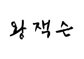 KPOP idol GOT7  잭슨 (Wang Jia Er, Jackson) Printable Hangul name fan sign & fan board resources Normal