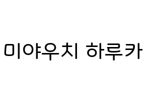 KPOP idol GWSN  미야 (Miyauchi Haruka, Miya) Printable Hangul name Fansign Fanboard resources for concert Normal