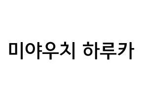 KPOP idol GWSN  미야 (Miyauchi Haruka, Miya) Printable Hangul name Fansign Fanboard resources for concert Normal