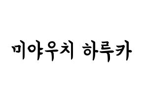 KPOP idol GWSN  미야 (Miyauchi Haruka, Miya) Printable Hangul name fan sign, fanboard resources for concert Normal