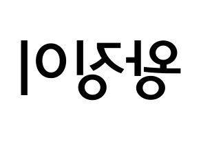 KPOP idol GWSN  소소 (Wang Jing-Yi, Soso) Printable Hangul name Fansign Fanboard resources for concert Reversed