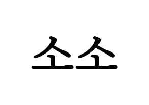 KPOP idol GWSN  소소 (Wang Jing-Yi, Soso) Printable Hangul name fan sign, fanboard resources for LED Normal