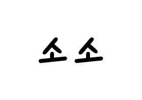KPOP idol GWSN  소소 (Wang Jing-Yi, Soso) Printable Hangul name fan sign, fanboard resources for light sticks Normal