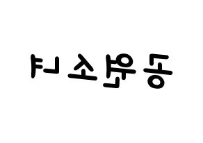 KPOP idol GWSN Printable Hangul Fansign concert board resources Reversed