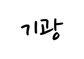 KPOP idol Highlight  이기광 (Lee Gi-kwang, Lee Gi-kwang) Printable Hangul name fan sign, fanboard resources for LED Normal