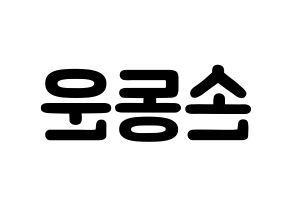 KPOP idol Highlight  손동운 (Son Dong-woon, Son Dong-woon) Printable Hangul name fan sign & fan board resources Reversed