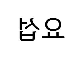 KPOP idol Highlight  양요섭 (Yang Yo-seop, Yang Yo-seop) Printable Hangul name fan sign, fanboard resources for LED Reversed