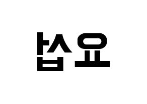 KPOP idol Highlight  양요섭 (Yang Yo-seop, Yang Yo-seop) Printable Hangul name fan sign, fanboard resources for concert Reversed