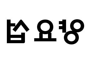 KPOP idol Highlight  양요섭 (Yang Yo-seop, Yang Yo-seop) Printable Hangul name fan sign & fan board resources Reversed