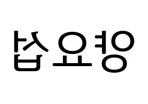 KPOP idol Highlight  양요섭 (Yang Yo-seop, Yang Yo-seop) Printable Hangul name fan sign, fanboard resources for LED Reversed