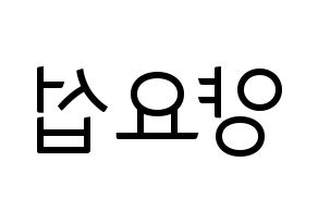 KPOP idol Highlight  양요섭 (Yang Yo-seop, Yang Yo-seop) Printable Hangul name fan sign, fanboard resources for light sticks Reversed