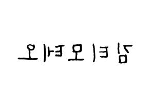 KPOP idol HOTSHOT  티모테오 (Kim Timoteo, Timoteo) Printable Hangul name fan sign, fanboard resources for concert Reversed