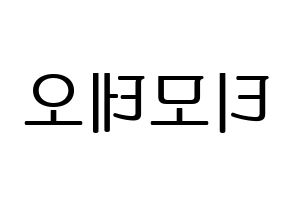 KPOP idol HOTSHOT  티모테오 (Kim Timoteo, Timoteo) Printable Hangul name fan sign, fanboard resources for LED Reversed