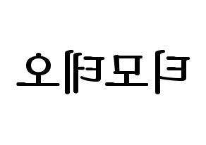 KPOP idol HOTSHOT  티모테오 (Kim Timoteo, Timoteo) Printable Hangul name fan sign, fanboard resources for LED Reversed