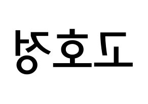 KPOP idol HOTSHOT  호정 (Ko Ho-jung, Hojung) Printable Hangul name Fansign Fanboard resources for concert Reversed