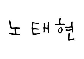 KPOP idol HOTSHOT  태현 (Noh Tae-hyun, Taehyun) Printable Hangul name Fansign Fanboard resources for concert Normal