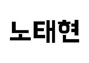 KPOP idol HOTSHOT  태현 (Noh Tae-hyun, Taehyun) Printable Hangul name fan sign, fanboard resources for concert Normal