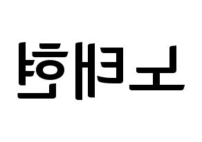 KPOP idol HOTSHOT  태현 (Noh Tae-hyun, Taehyun) Printable Hangul name fan sign, fanboard resources for concert Reversed