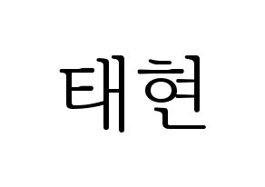 KPOP idol HOTSHOT  태현 (Noh Tae-hyun, Taehyun) Printable Hangul name fan sign & fan board resources Normal