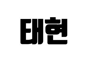 KPOP idol HOTSHOT  태현 (Noh Tae-hyun, Taehyun) Printable Hangul name fan sign, fanboard resources for light sticks Normal