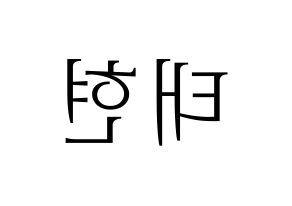 KPOP idol HOTSHOT  태현 (Noh Tae-hyun, Taehyun) Printable Hangul name fan sign & fan board resources Reversed