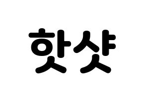 KPOP idol HOTSHOT Printable Hangul fan sign & concert board resources Normal