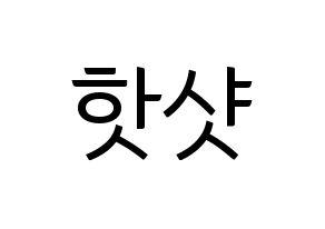 KPOP idol HOTSHOT Printable Hangul fan sign, fanboard resources for light sticks Normal