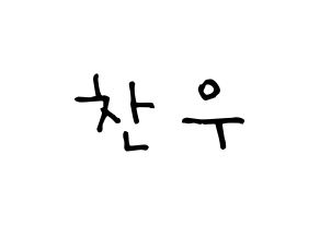 KPOP idol iKON  정찬우 (Jung Chan-woo, Chanwoo) Printable Hangul name Fansign Fanboard resources for concert Normal