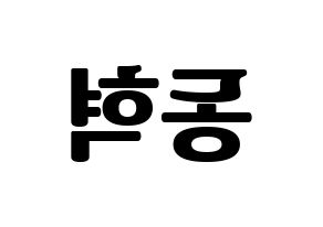 KPOP idol iKON  김동혁 (Kim Dong-hyuk, Donghyuk) Printable Hangul name fan sign, fanboard resources for light sticks Reversed