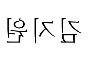 KPOP idol iKON  BOBBY (Kim Ji-Won, BOBBY) Printable Hangul name fan sign & fan board resources Reversed