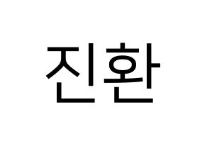 KPOP idol iKON  김진환 (Kim Jin-hwan, Jinhwan) Printable Hangul name fan sign, fanboard resources for LED Normal