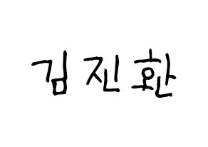 KPOP idol iKON  김진환 (Kim Jin-hwan, Jinhwan) Printable Hangul name fan sign, fanboard resources for light sticks Normal
