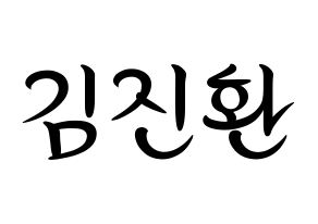 KPOP idol iKON  김진환 (Kim Jin-hwan, Jinhwan) Printable Hangul name fan sign, fanboard resources for concert Normal