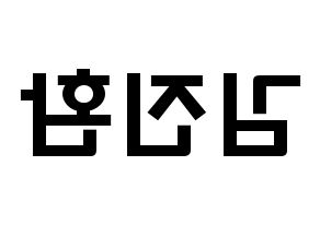 KPOP idol iKON  김진환 (Kim Jin-hwan, Jinhwan) Printable Hangul name fan sign & fan board resources Reversed