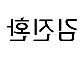 KPOP idol iKON  김진환 (Kim Jin-hwan, Jinhwan) Printable Hangul name fan sign, fanboard resources for LED Reversed