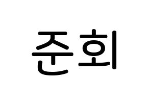 KPOP idol iKON  구준회 (Koo Jun-hoe, JU-NE) Printable Hangul name Fansign Fanboard resources for concert Normal