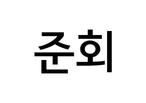 KPOP idol iKON  구준회 (Koo Jun-hoe, JU-NE) Printable Hangul name Fansign Fanboard resources for concert Normal