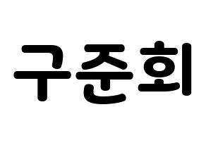 KPOP idol iKON  구준회 (Koo Jun-hoe, JU-NE) Printable Hangul name fan sign & fan board resources Normal