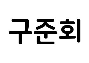 KPOP idol iKON  구준회 (Koo Jun-hoe, JU-NE) Printable Hangul name fan sign, fanboard resources for concert Normal