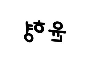 KPOP idol iKON  송윤형 (Song Yun-hyeong, Yunhyeong) Printable Hangul name fan sign, fanboard resources for light sticks Reversed