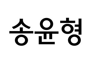 KPOP idol iKON  송윤형 (Song Yun-hyeong, Yunhyeong) Printable Hangul name Fansign Fanboard resources for concert Normal