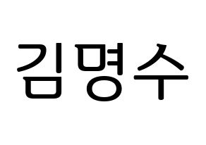 KPOP idol INFINITE  엘 (Kim Myung-soo, L) Printable Hangul name fan sign, fanboard resources for LED Normal