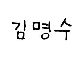 KPOP idol INFINITE  엘 (Kim Myung-soo, L) Printable Hangul name fan sign, fanboard resources for concert Normal