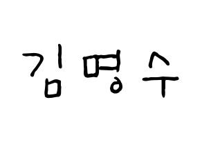 KPOP idol INFINITE  엘 (Kim Myung-soo, L) Printable Hangul name fan sign, fanboard resources for concert Normal