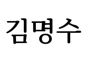 KPOP idol INFINITE  엘 (Kim Myung-soo, L) Printable Hangul name fan sign, fanboard resources for LED Normal