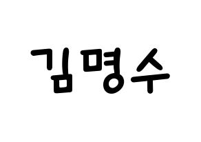 KPOP idol INFINITE  엘 (Kim Myung-soo, L) Printable Hangul name fan sign, fanboard resources for light sticks Normal