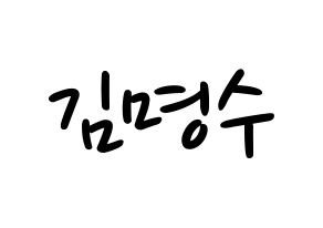 KPOP idol INFINITE  엘 (Kim Myung-soo, L) Printable Hangul name fan sign, fanboard resources for LED Normal