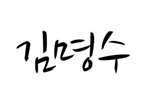 KPOP idol INFINITE  엘 (Kim Myung-soo, L) Printable Hangul name fan sign, fanboard resources for concert Normal